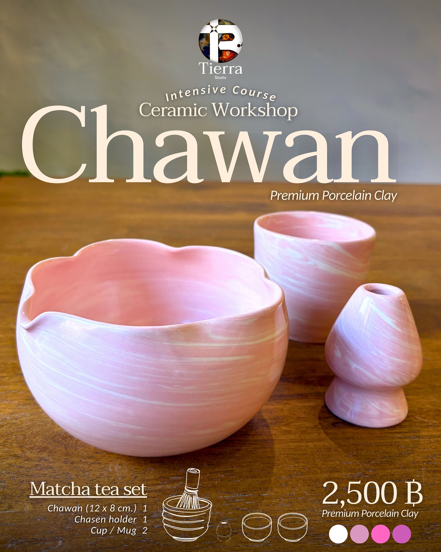 Matcha Talent Ceramic Workshop : Chawan Matcha Set - PERKS by Talentvis